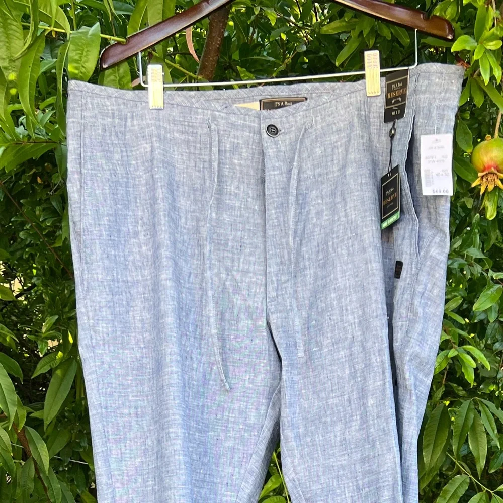 NWT 40W Jos A. Bank Reserve Linen Trousers